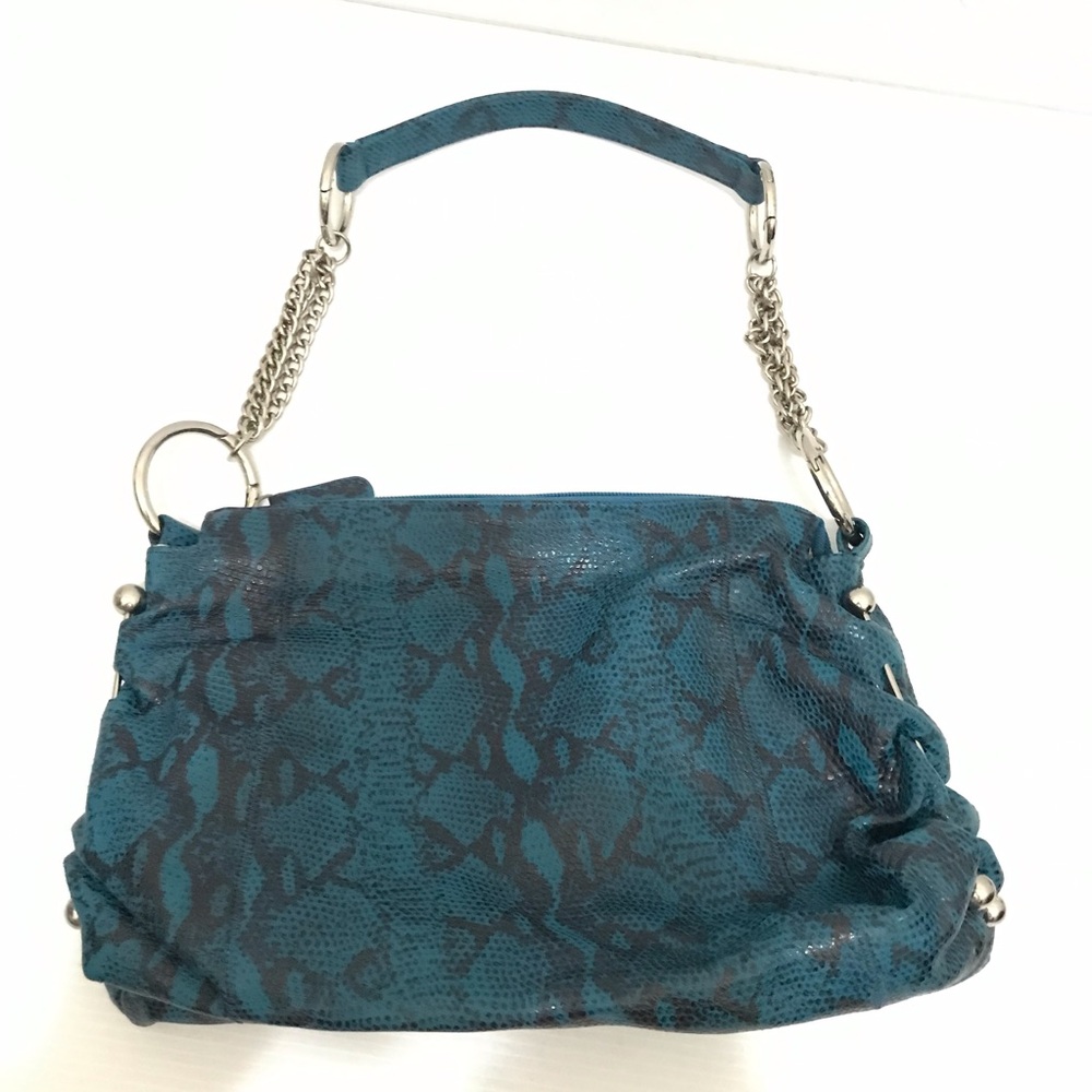 Chi by Faichi Elegant Blue Snakeskin Handbag